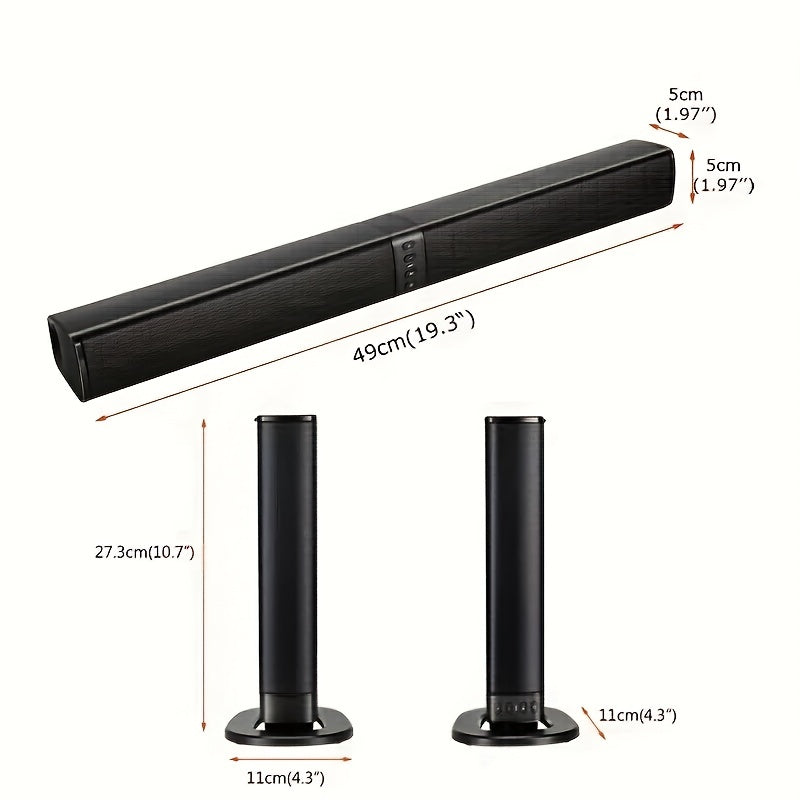 20W 3D Wireless Home Theater Computer Stereo Surround Speakers - Transformable into Two TV Speakers - Perfect Gift for Any Occasion