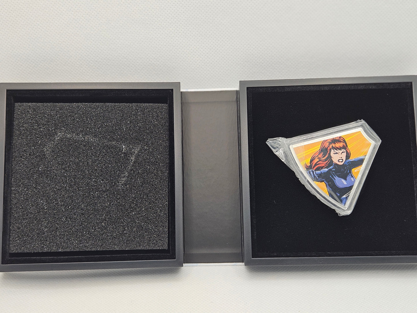 1oz Silver .999 Fine Silver Brilliant Black Widow Marvel Comics Silver Coin in Bar Limited Edition