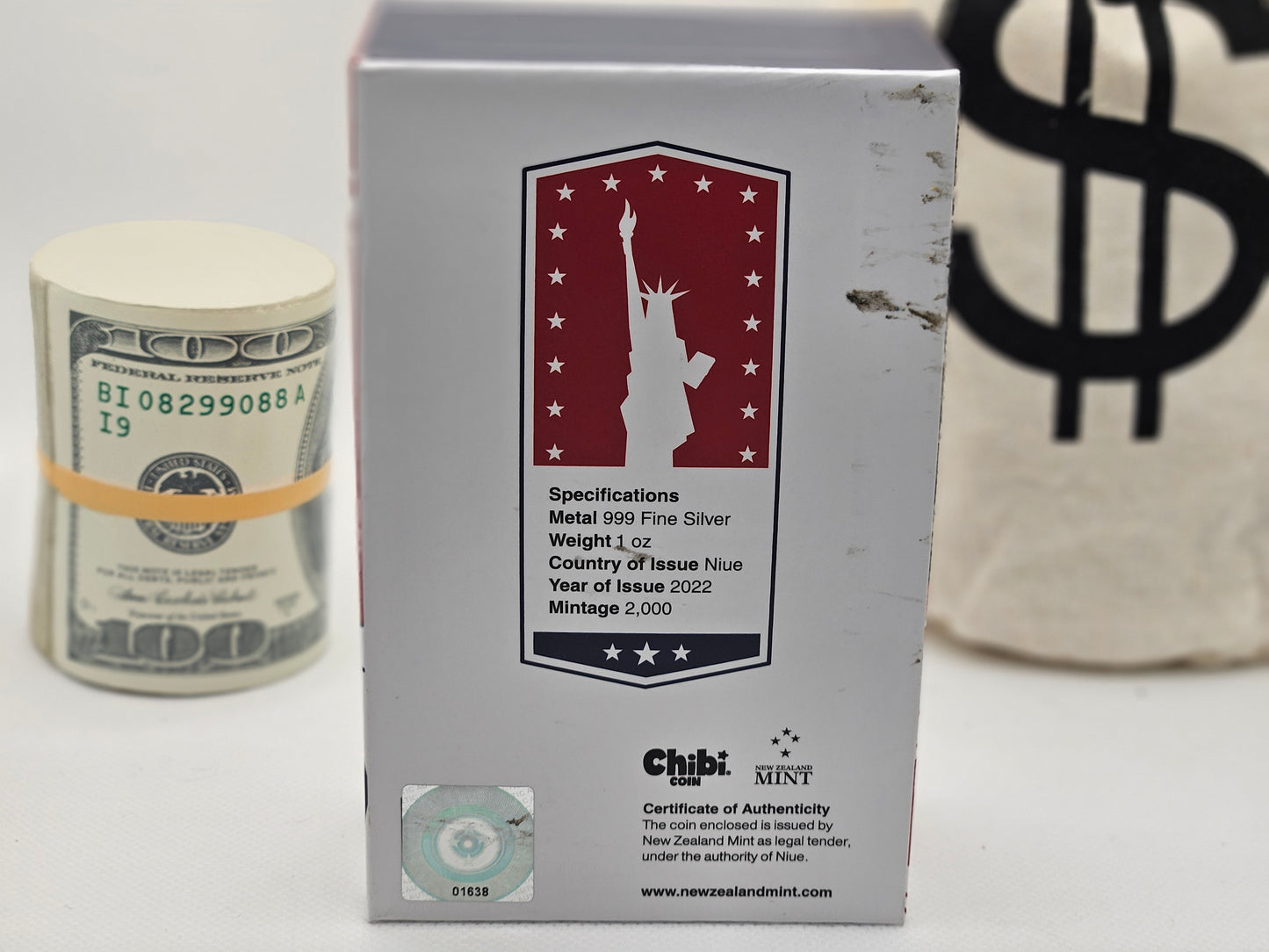 2oz Proof Silver Chibi Theodore Roosevelt in Collectors Box Silver Coin