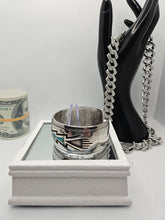 Load image into Gallery viewer, Vintage Native American Indian Sterling Silver Etched Cuff Turquoise Bracelet