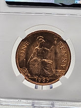 Load image into Gallery viewer, 1954–1970 Great Britain Penny Queen Elizabeth II NGC Genuine British Coin