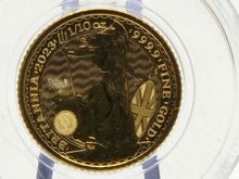 Load image into Gallery viewer, 2023 Great Britain .9999 Gold 1/10 oz Gem BU £10 Royal Coat of Arms