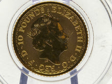 Load image into Gallery viewer, 2023 Great Britain .9999 Gold 1/10 oz Gem BU £10 Royal Coat of Arms