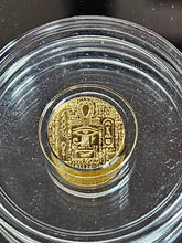 Load image into Gallery viewer, Monarch Egyptian Scarab 1/200th oz .9999 Gold Coin in Capsule Bullion Round