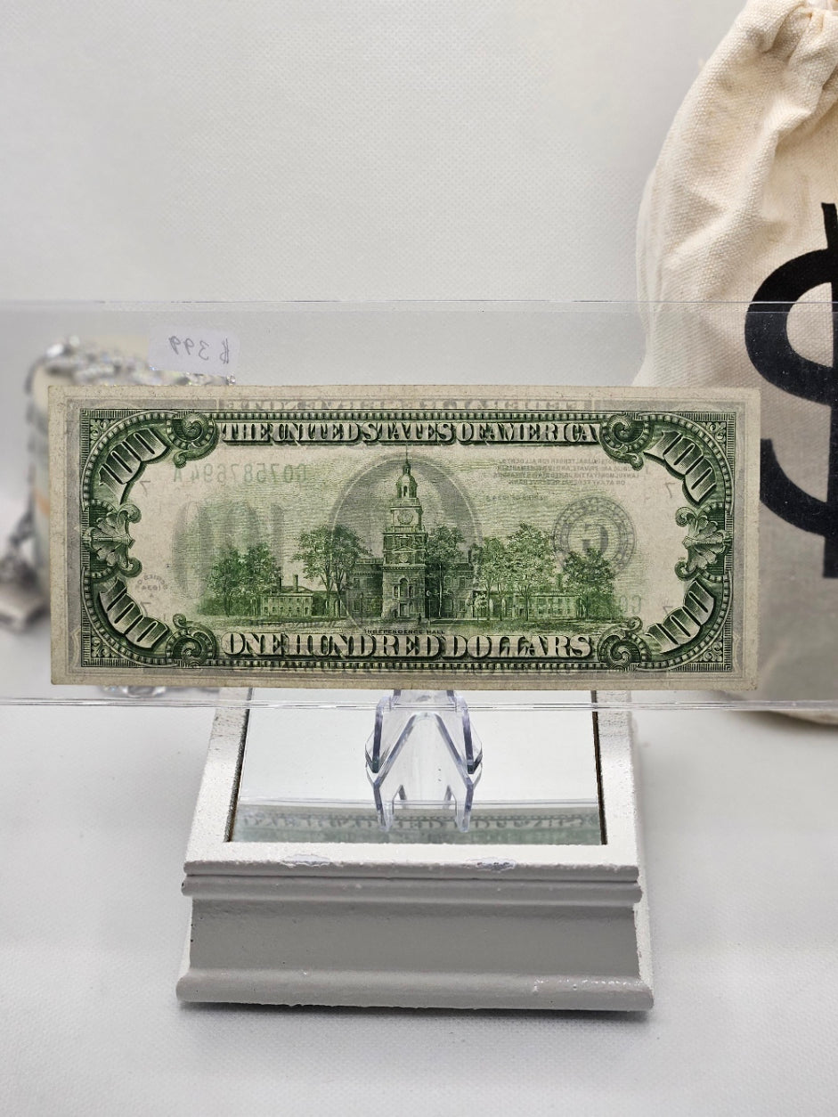 ((7 DIGIT)) $100 1934 (( Chicago Illinois )) Federal Reserve Bank Note CURRENCY