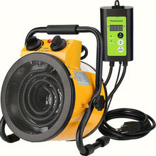 Load image into Gallery viewer, Greenhouse Heater With Digtal Thermostat, Electric Space Heaters For Grow Tent, Fast Heating, Overheat Protection, Portable Heater For Green House, Flower Room, Patio, Yellow