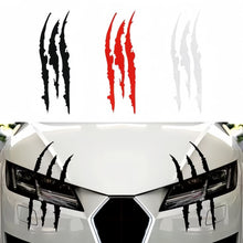 Load image into Gallery viewer, Vinyl Horror Claw Car Decals 2-Pack, Geometric Self-Adhesive Scratch Stickers for Vehicles - Glossy Finish, Horror Themed Embellishment, Half-Moon Shape, Suitable for Car Windows, Body, Motorcycles, Halloween Decor