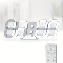 Load image into Gallery viewer, KOMUGI 9.7" Digital LED Wall Clock with Remote Control - USB Powered, Auto Dimmable, Alarm, Large Display for Bedroom & Living Room, Living Room Decor | Cubeshaped Design | Durable LED Numerals, Clock for Living Room