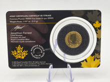 Load image into Gallery viewer, 1/10 oz .9999 Gold Coin in Card Assay Maple Leaf Canadian Coin Invest in Gold
