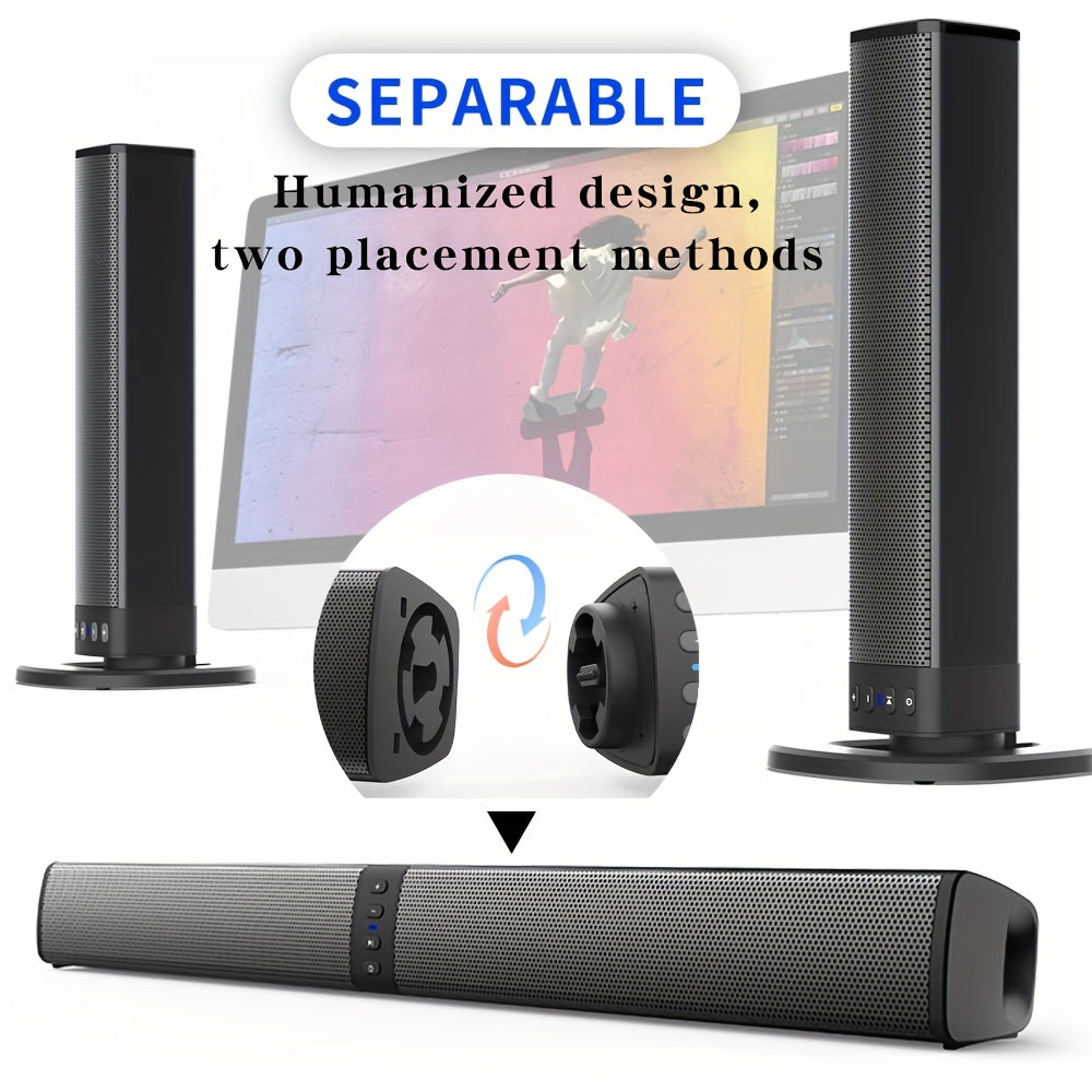 20W 3D Wireless Home Theater Computer Stereo Surround Speakers - Transformable into Two TV Speakers - Perfect Gift for Any Occasion
