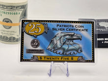 Load image into Gallery viewer, 14 Grains Pure Silver Bar in Colored Card Assay Card .999 American Eagle Silver Bars