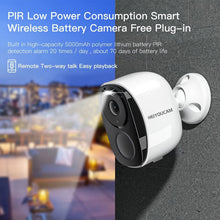 Load image into Gallery viewer, Security Camera Wireless Outdoor, 3MP Night Vision with Spotlight, Wire-Free Battery Solar Powered, Human Detection, with Solar Panel, PIR Human Detection, 2-Way Talk, IP65 Waterproof, SD Card/Cloud Storage, Security Cameras