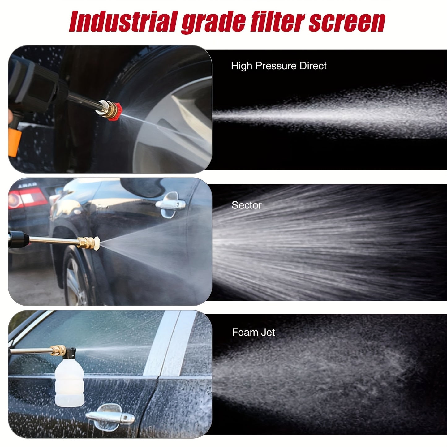 Portable Cordless Handheld High Pressure Car Wash Gun, 2 Rechargeable Battery Powered, Nozzle Stainless Steel Handheld Pressure Car Wash Gun Cleaning Kit For Car Detailing, Fencing, Floor Cleaning, Plants And More.