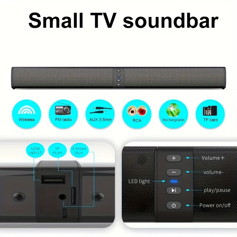 20W 3D Wireless Home Theater Computer Stereo Surround Speakers - Transformable into Two TV Speakers - Perfect Gift for Any Occasion