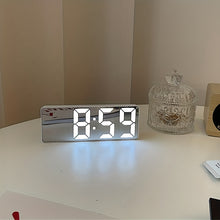 Load image into Gallery viewer, 1pc Smart Voice-Controlled LED Desk Clock with Snooze Function - Silent Digital Alarm for Bedroom & Office Use