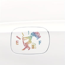 Load image into Gallery viewer, 1pc Car Sticker Fuel Consumption Sticker Shiny Fuel Tank Cap Sticker Car Body Fuel Tank Cap Decorative Sticker Cartoon Reflective Personality Car Sticker