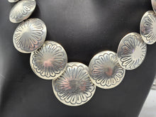 Load image into Gallery viewer, Stunner Vintage Navajo Native American Indian Heavy 925 Sterling Silver Necklace