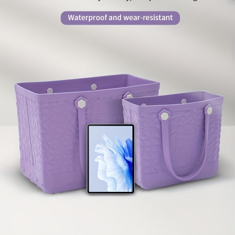 EVA Beach Tote Bag, Large Capacity Tote Bag For Beach, Pool Boat, Groceries, Sports