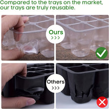 Load image into Gallery viewer, 1pc, Green Seedling Pot, Household Outdoor Seedling Plug Tray, Special Pot Nutrition Cup, Plastic Rectangular Tray, Cutting Seedling Artifact