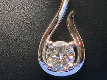Load image into Gallery viewer, Gem Stone King Brand Silver Necklace with Diamond Pendant and Earrings