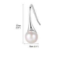 Load image into Gallery viewer, 925 Silver Natural Freshwater Pearl Drop Earrings For Women Fine Jewelry
