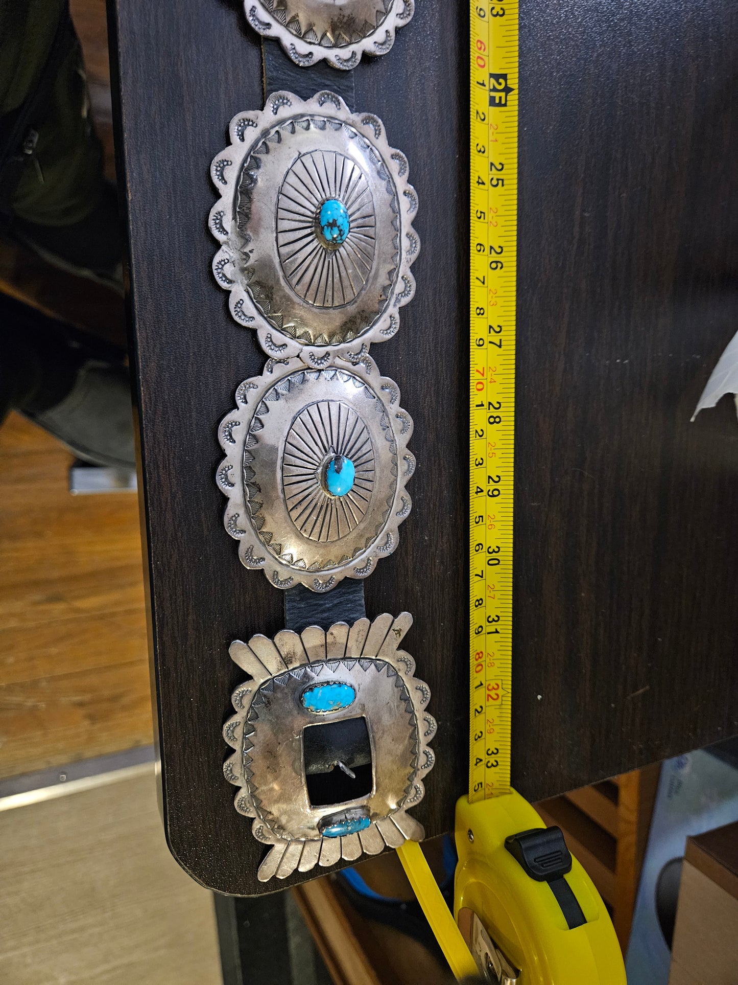 Amazing Vintage Native American Sterling Silver Jewelry with Turquoise Belt