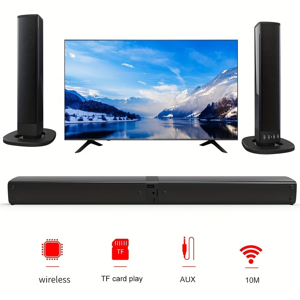 20W 3D Wireless Home Theater Computer Stereo Surround Speakers - Transformable into Two TV Speakers - Perfect Gift for Any Occasion