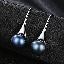 Load image into Gallery viewer, 925 Silver Natural Freshwater Pearl Drop Earrings For Women Fine Jewelry