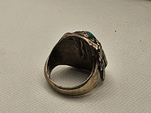 Load image into Gallery viewer, Vintage Native American Jewelry Ring 925 Silver with Large Centered Turquoise