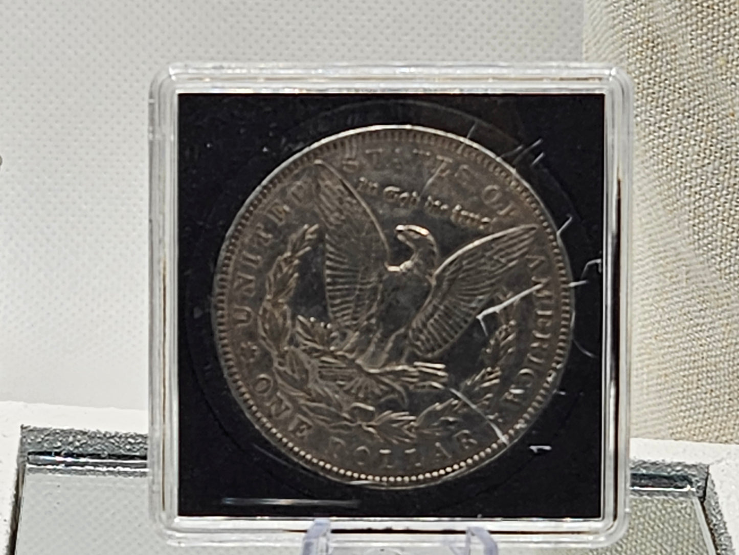 1921 Silver Morgan Dollar Round 1 oz Coin in Display Case Invest in Silver Buy