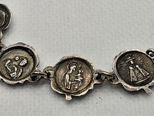 Load image into Gallery viewer, Very Holy Vintage 925 Sterling Silver Link Prayer Bracelet 6-inch Round Jewelry Rosery