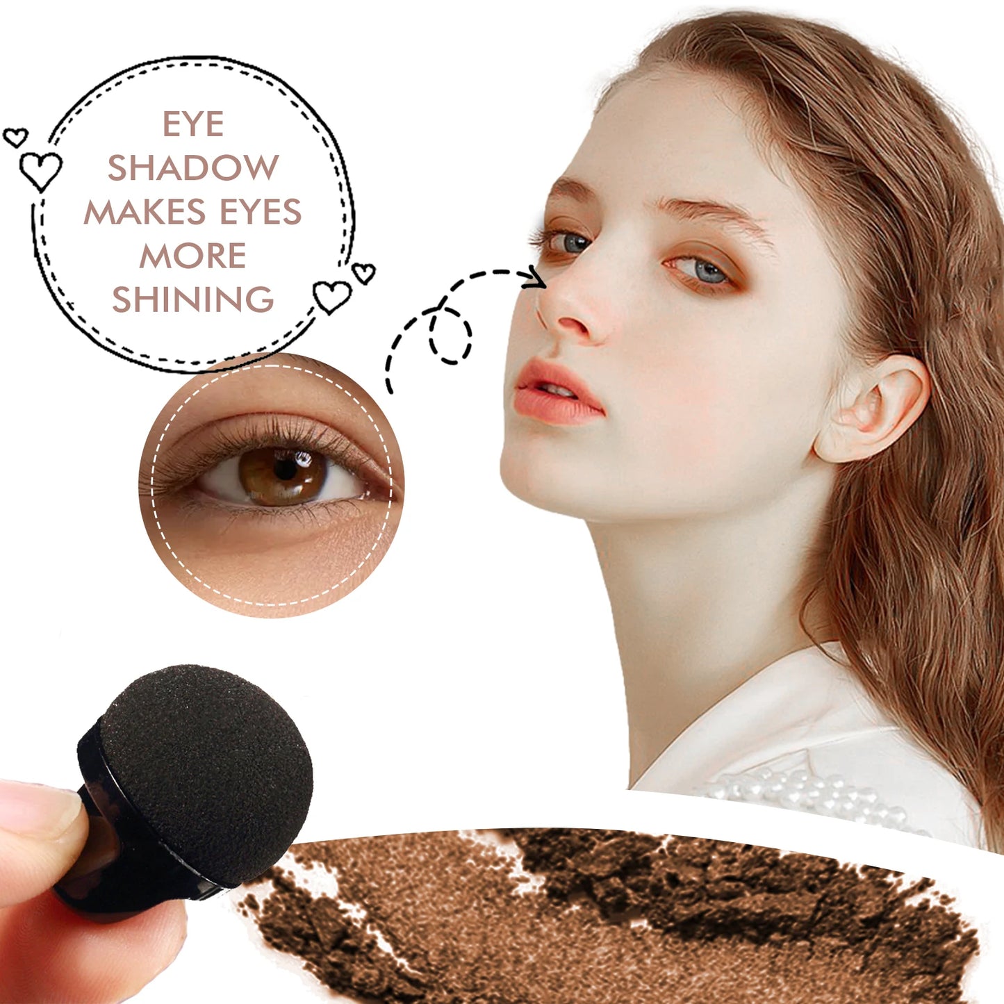 Women's Natural Color Pearlescent Matt Novice Makeup Sequins Eye Shadow Long Lasting for Eye Makeup Perfect Dual Color Eyeshadow