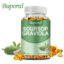Load image into Gallery viewer, Soursop Graviola - Immune Enhancement Promote Digestion & Cellular Health, Improve Mood and Relieve Stress - 120 Capsules