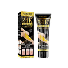 Load image into Gallery viewer, 24k Pure Gold Collagen Easy Hair Removal Ladies Hair Root Softening Inhibit Hair Growth Women Body & Facial Hair Remover Cream