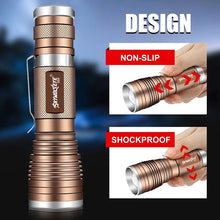 Load image into Gallery viewer, LED High Lumens Rechargeable Battery Flashlight Portable Small Hand Electric Outdoor Ultra Bright Multi functional Emergency