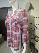 Load image into Gallery viewer, Summer Woman Top Clothing Elegant Blouses Korean Popular Reviews Many Girls Clothes Women'S Plaid Shirt Shirts & Blouses Deals