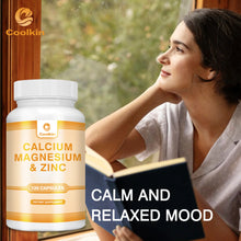 Load image into Gallery viewer, Calcium + Zinc + Magnesium Capsules - Support Bones, Teeth, Heart, and Enhance Immune System Function - 120 Capsules