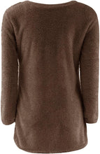 Load image into Gallery viewer, 2024 Women Warm Sweaters Solid Color O Neck Loose Knitted Pullover Long Sweater Casual Blouse Lady Hipster Comfortable Clothing