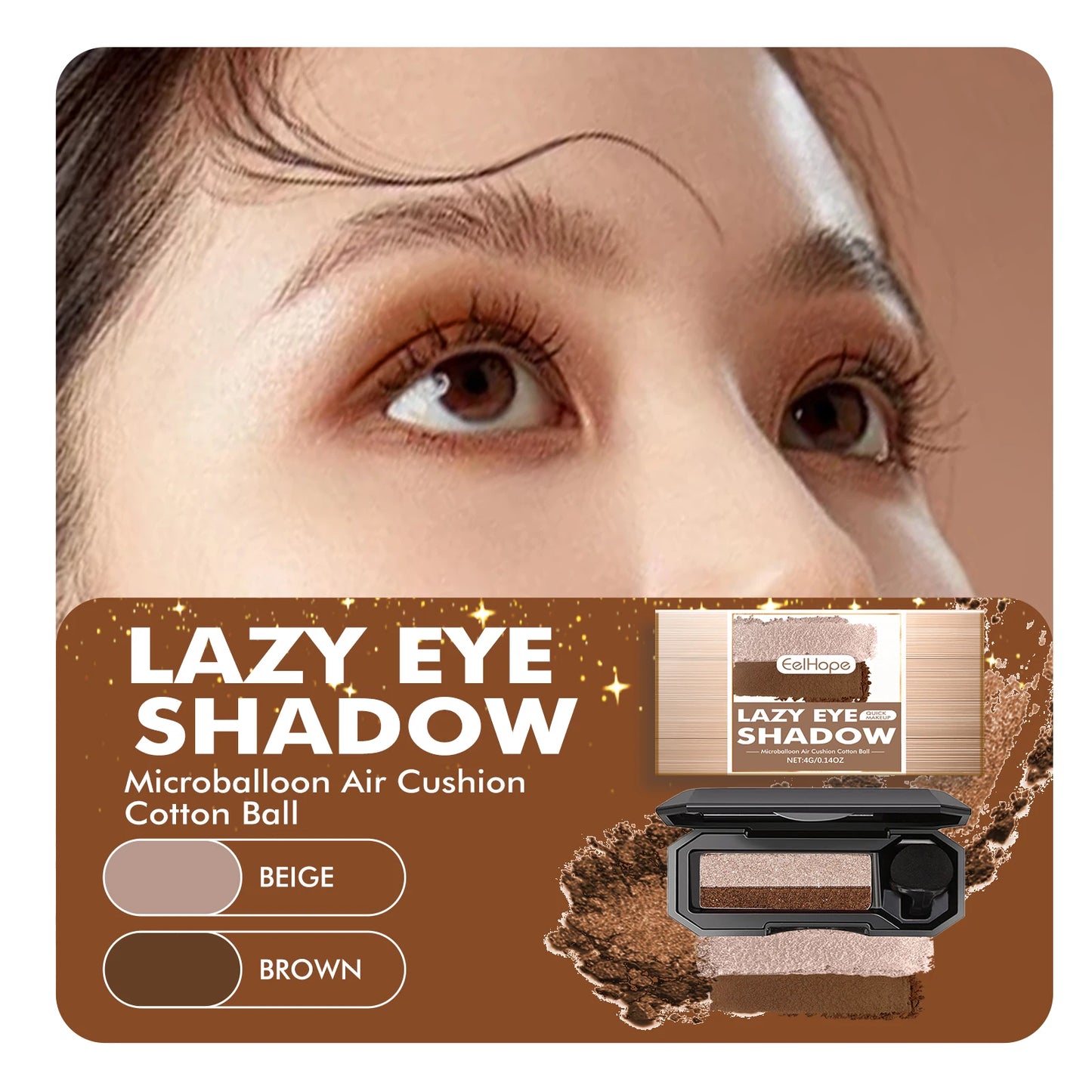 Women's Natural Color Pearlescent Matt Novice Makeup Sequins Eye Shadow Long Lasting for Eye Makeup Perfect Dual Color Eyeshadow