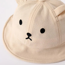 Load image into Gallery viewer, Cute Bear Baby Bucket Hat With Ears Boy Girl Cotton Kids Sun Hat Outdoor Summer Child Panama Cap