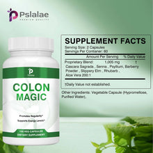 Load image into Gallery viewer, Colon Detox and Cleanse - Contains Psyllium Husk for A Healthy Stomach and Clean Gut - 120 Capsules