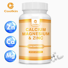 Load image into Gallery viewer, Calcium + Zinc + Magnesium Capsules - Support Bones, Teeth, Heart, and Enhance Immune System Function - 120 Capsules