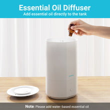 Load image into Gallery viewer, 4L Top Fill Humidifier for Bedroom, Cool Mist with Ultrasonic Quiet, Auto Shut-off and Easy to Clean, 40Hrs Runtime, White
