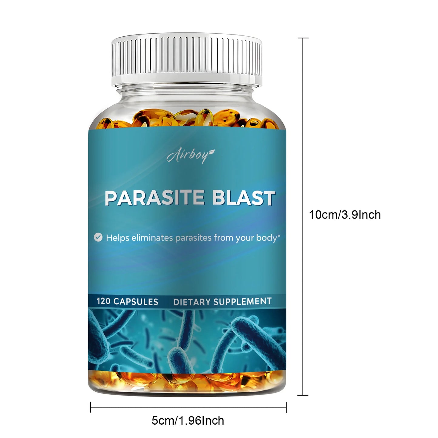 Parasite Blast - Eliminates Parasites, Gut Health, Metabolism, Healthy Digestion, Improves Immune System - 120 Capsules
