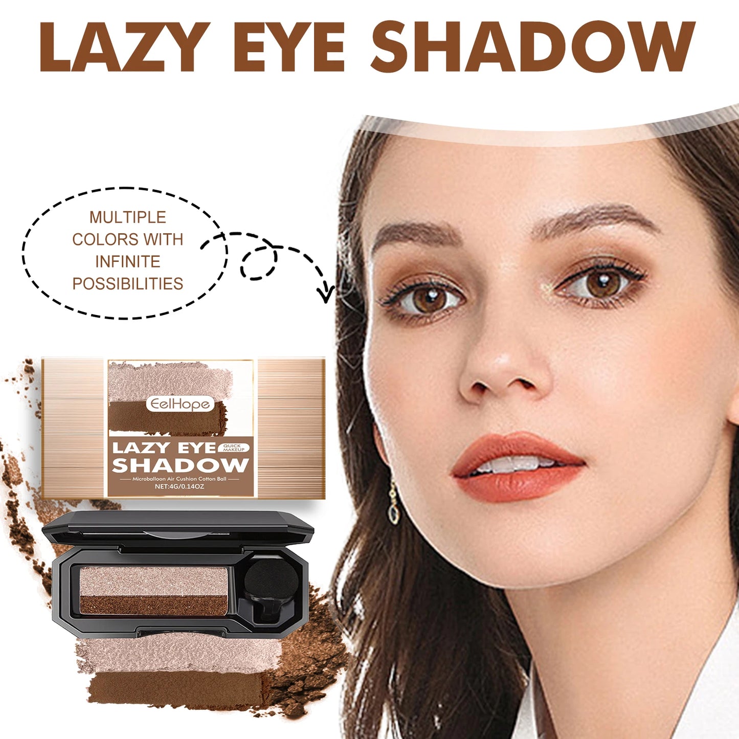 Women's Natural Color Pearlescent Matt Novice Makeup Sequins Eye Shadow Long Lasting for Eye Makeup Perfect Dual Color Eyeshadow