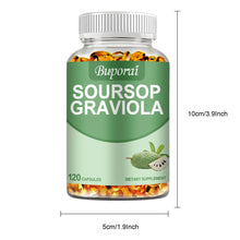 Load image into Gallery viewer, Soursop Graviola - Immune Enhancement Promote Digestion & Cellular Health, Improve Mood and Relieve Stress - 120 Capsules