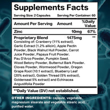 Load image into Gallery viewer, Parasite Blast - Eliminates Parasites, Gut Health, Metabolism, Healthy Digestion, Improves Immune System - 120 Capsules