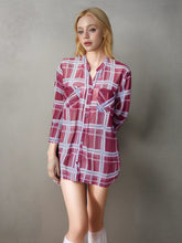 Load image into Gallery viewer, Summer Woman Top Clothing Elegant Blouses Korean Popular Reviews Many Girls Clothes Women'S Plaid Shirt Shirts & Blouses Deals