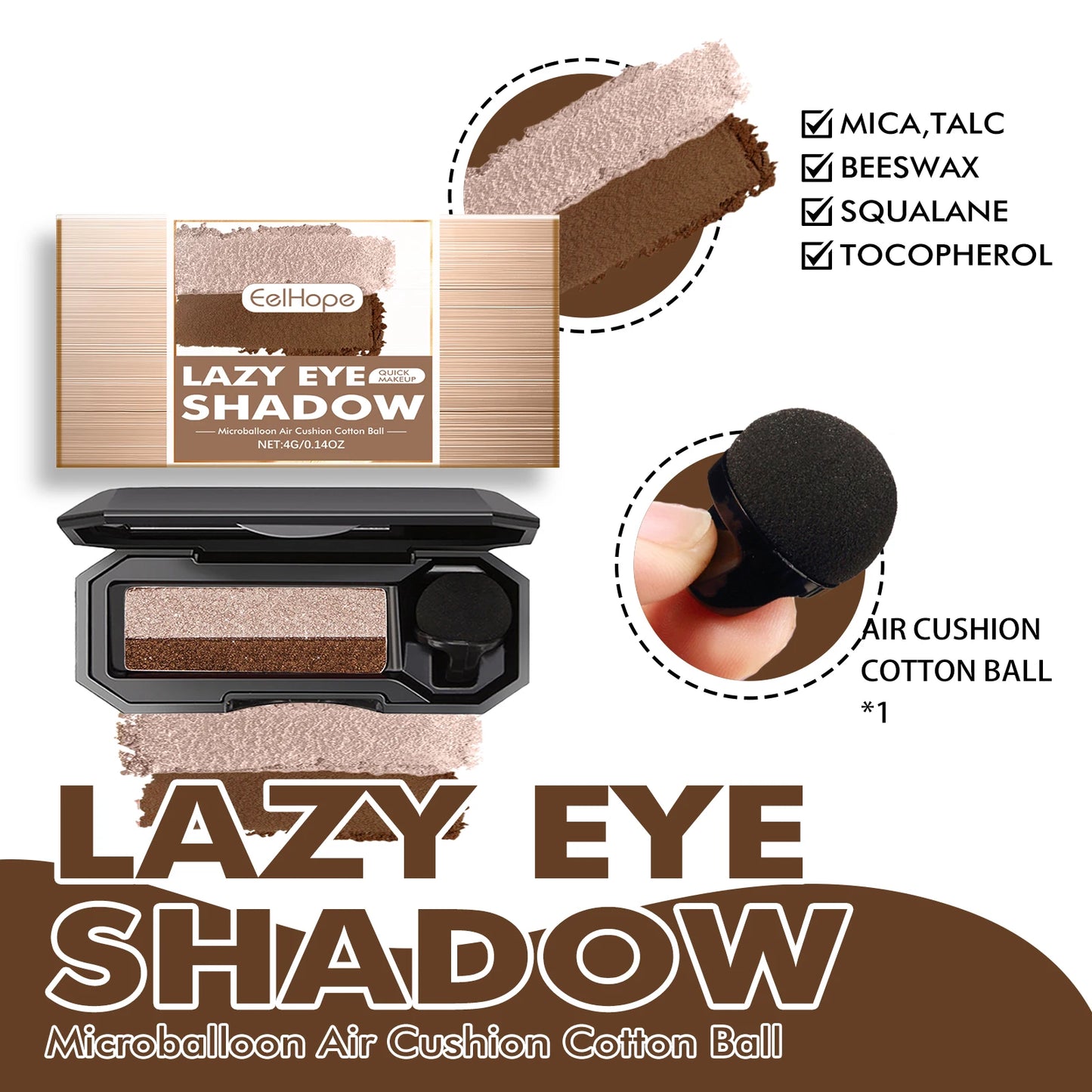 Women's Natural Color Pearlescent Matt Novice Makeup Sequins Eye Shadow Long Lasting for Eye Makeup Perfect Dual Color Eyeshadow