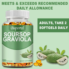 Load image into Gallery viewer, Soursop Graviola - Immune Enhancement Promote Digestion & Cellular Health, Improve Mood and Relieve Stress - 120 Capsules